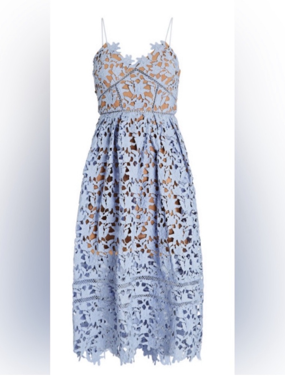 Self Portrait Azaelea blue midi dress